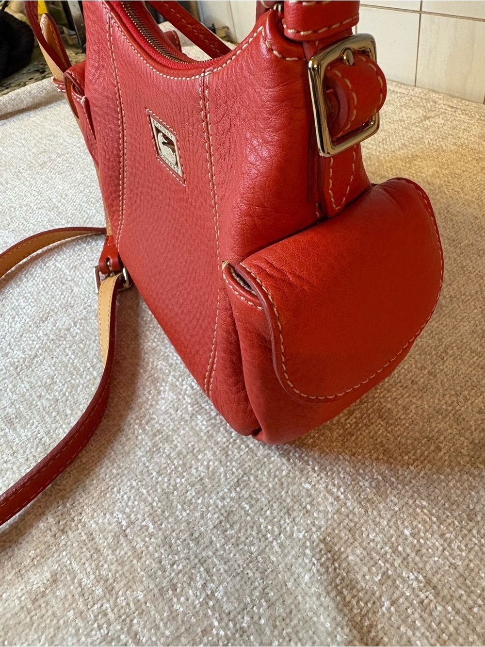 Dooney & Bourke Pebbled Leather Crossbody with Gold-Tone Hardware - Picture 4 of 16